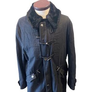 Emporio Armani men virgen wool coat Black made in Italy